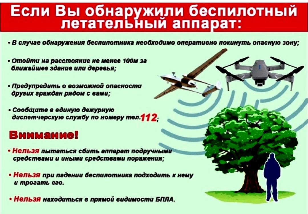 Если вы обнаружили БПЛА.